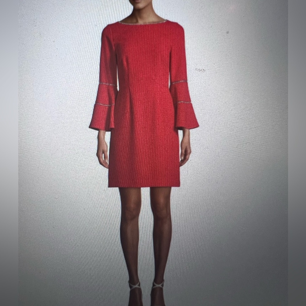 Trina Turk red dress with crystals
